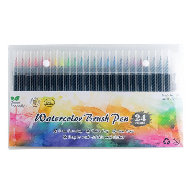 24/48pcs Watercolor Paint Brush Pen For Girls Boys Water