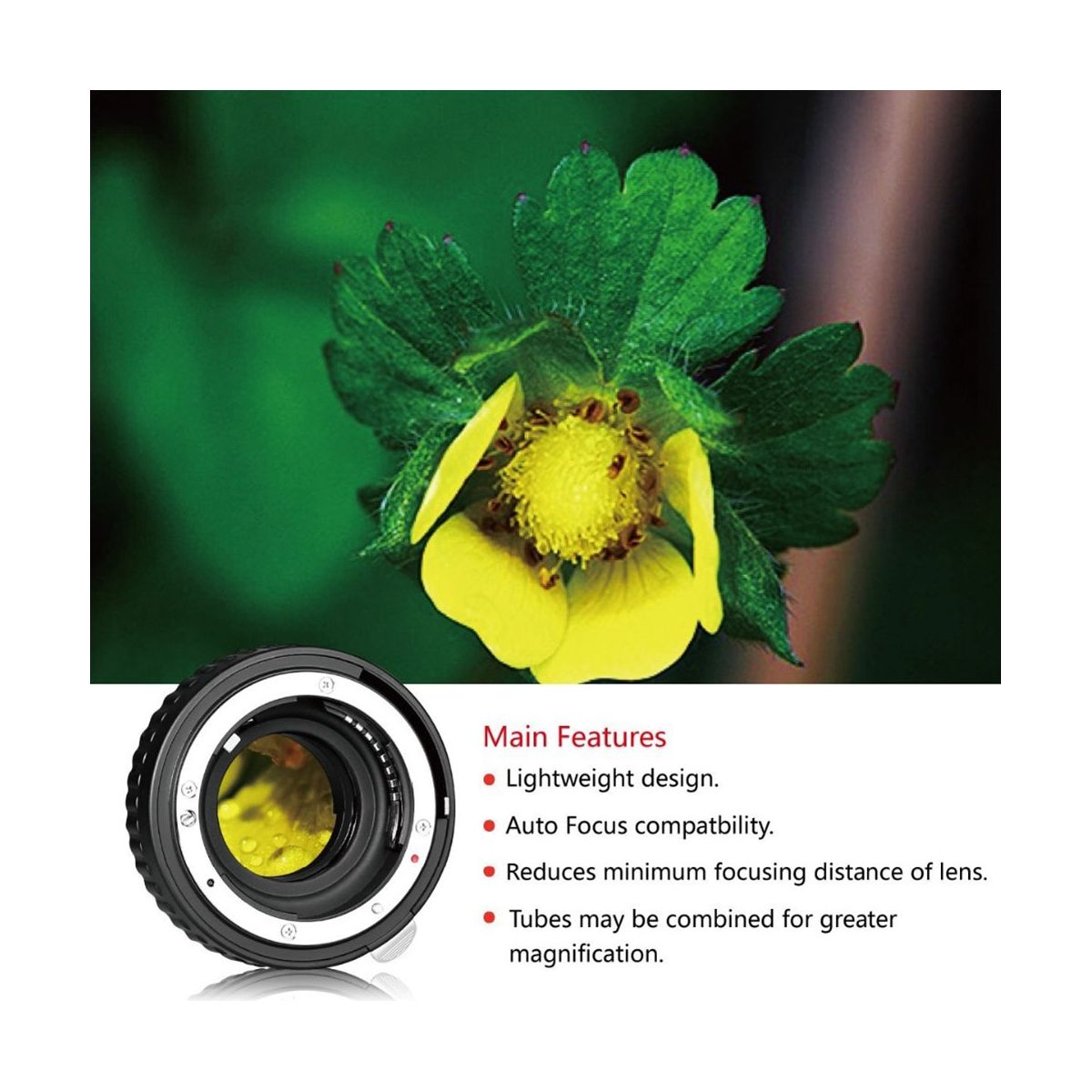 N--A Auto Focus Macro Extension Tube Ring for D90 D3000