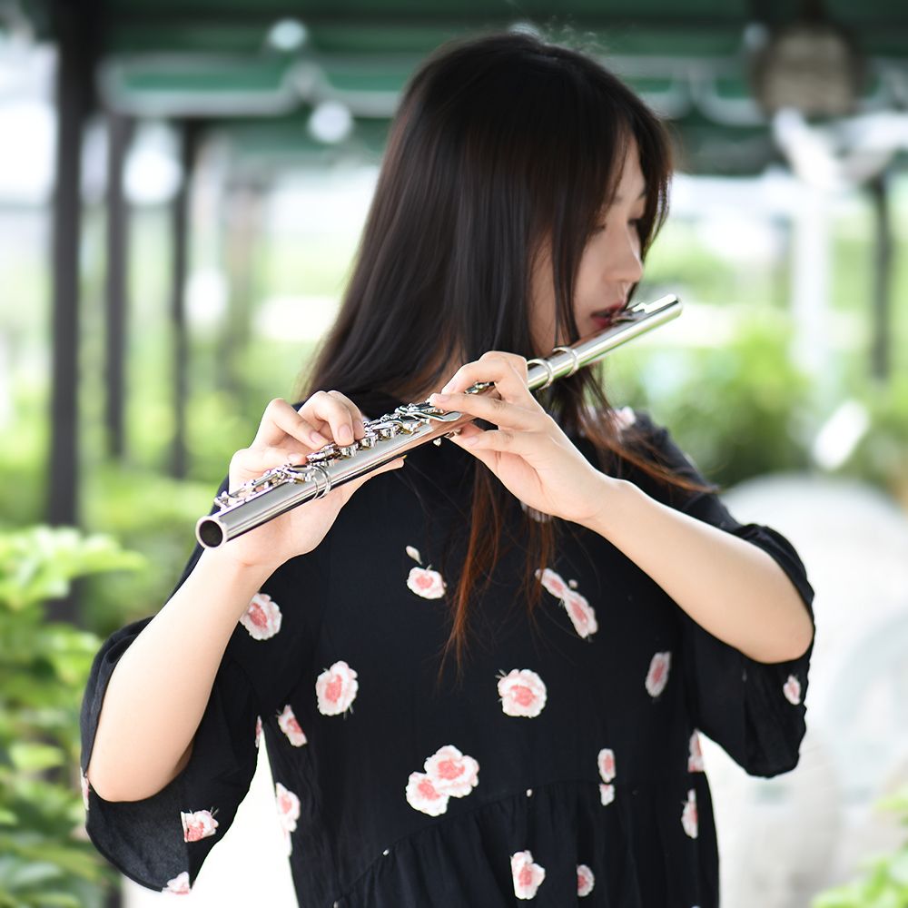 Western Concert Flute Nickel Plated 16 Holes C Key