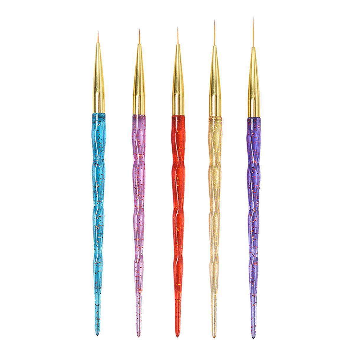 Nail Drawing Pen 5PCS Nail Pen Crystal Pens Brushes For Nail