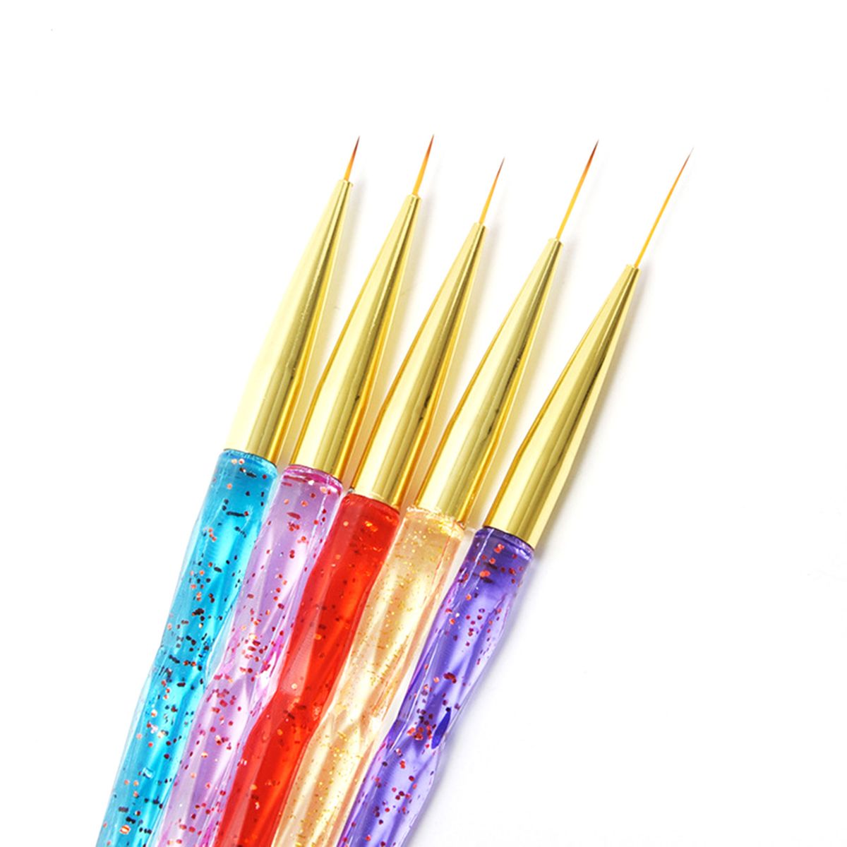 Nail Drawing Pen 5PCS Nail Pen Crystal Pens Brushes For Nail
