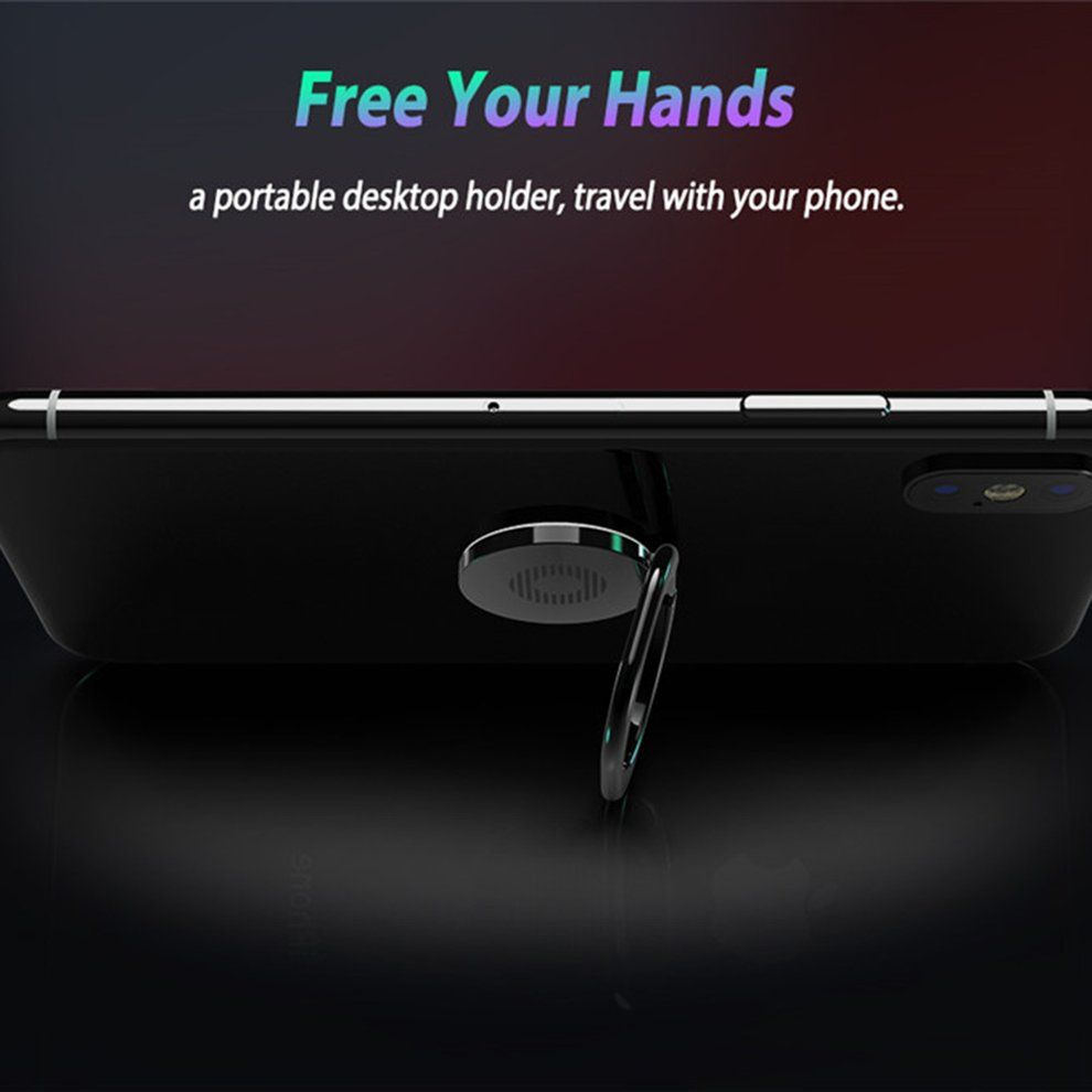 Finger Ring Holder 360 Degree Mobile Phone Smartphone Finger Stand Holder-black