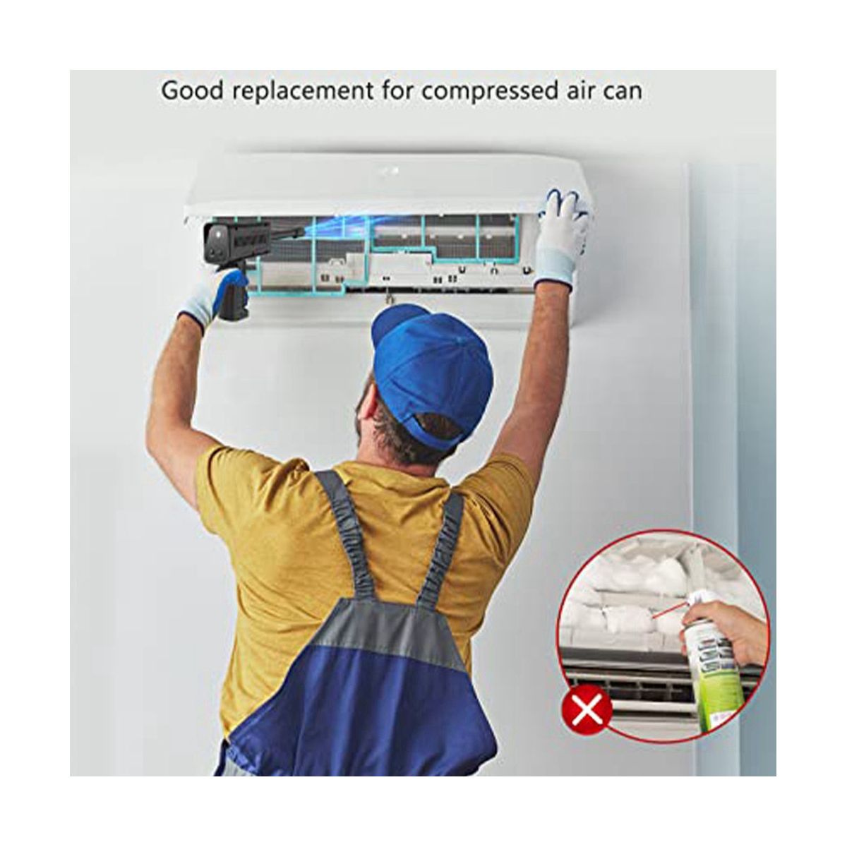 Dust Blower Electric Compressed Air Spray, PC Cleaning Set