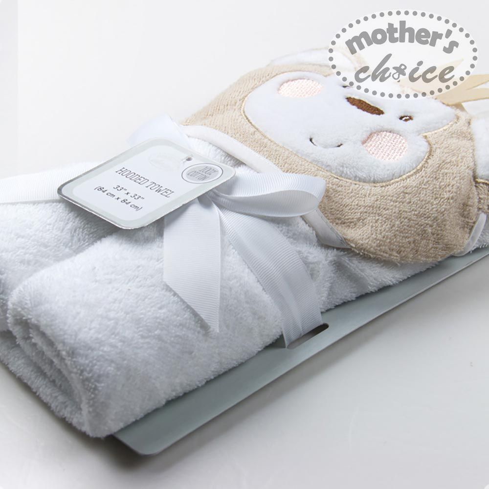 Baby Hooded Bath Towel Animal 100% Cotton