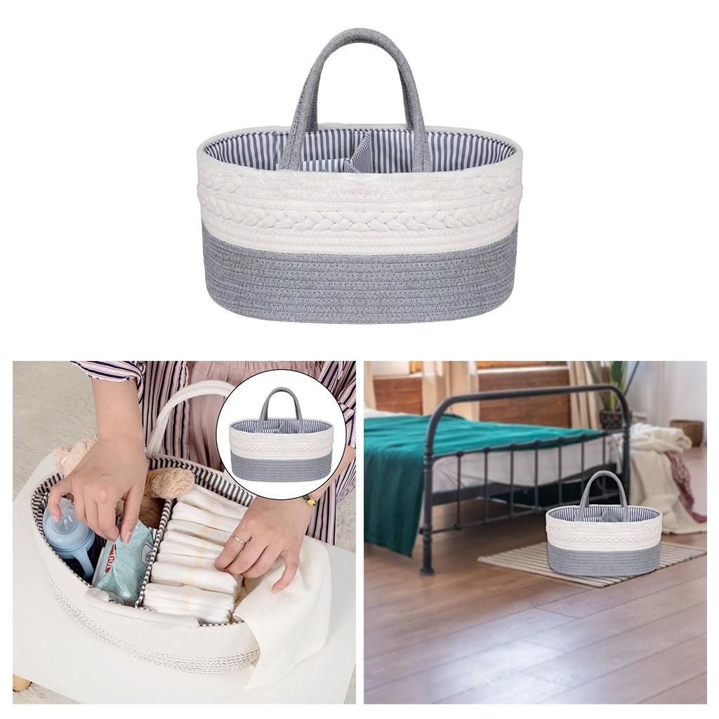 Baby Diaper Caddy Nursery Baby Toys Organizer Storage Bin Basket