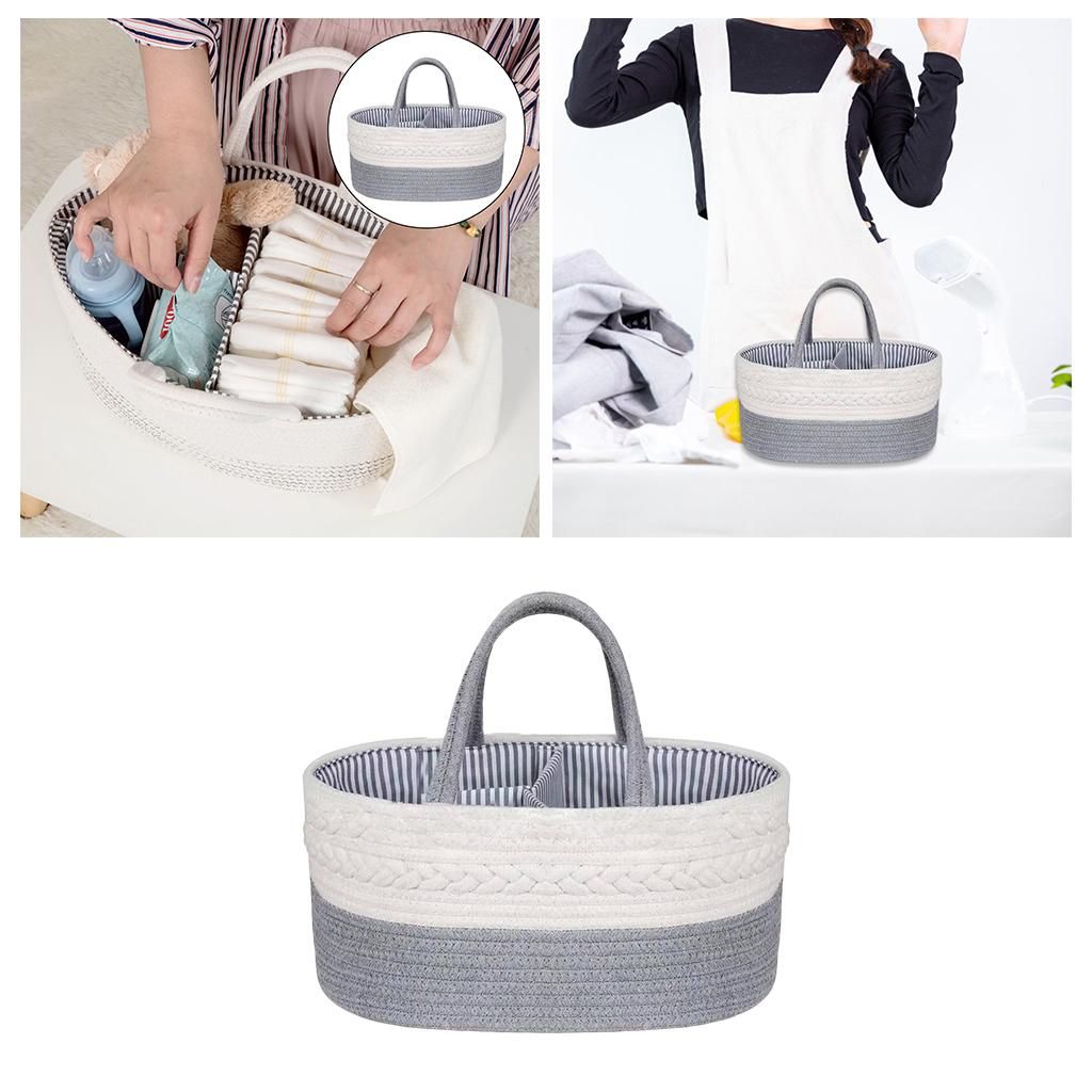 Baby Diaper Caddy Nursery Baby Toys Organizer Storage Bin Basket