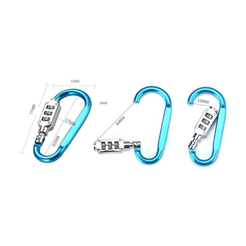 Portable Luggage Padlock Zinc Alloy Security 3 Combination Backpack Buckle Travel Suitcase Luggage Security Password Locks
