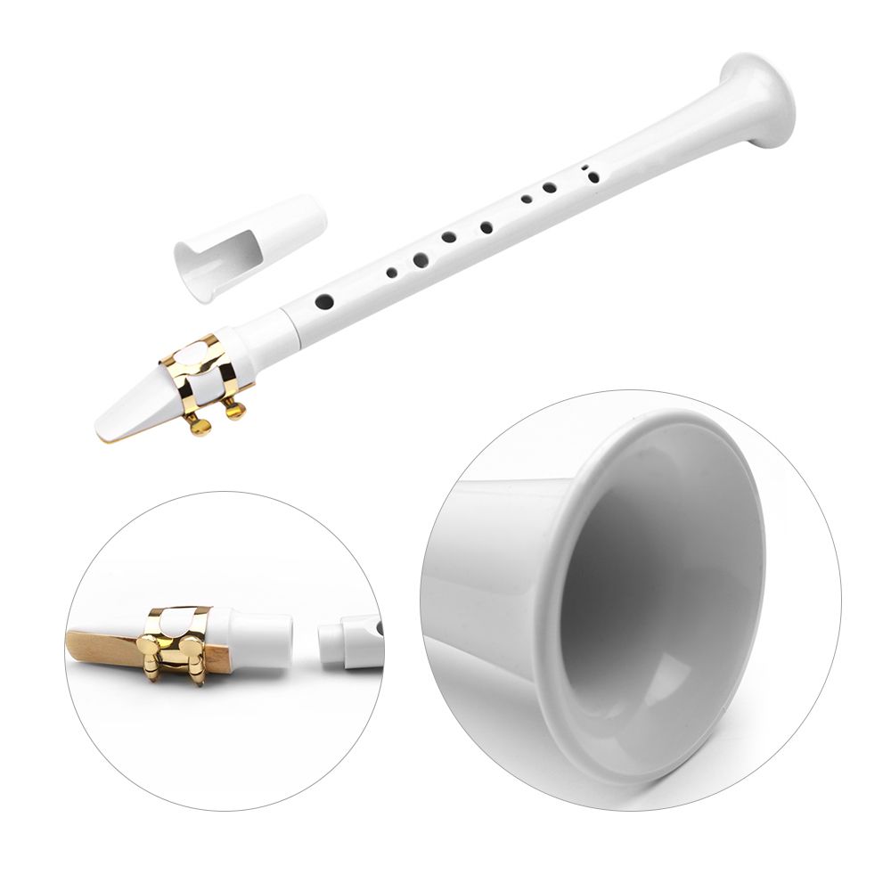 White Pocket Sax Portable Mini Saxophone Key Of C Little