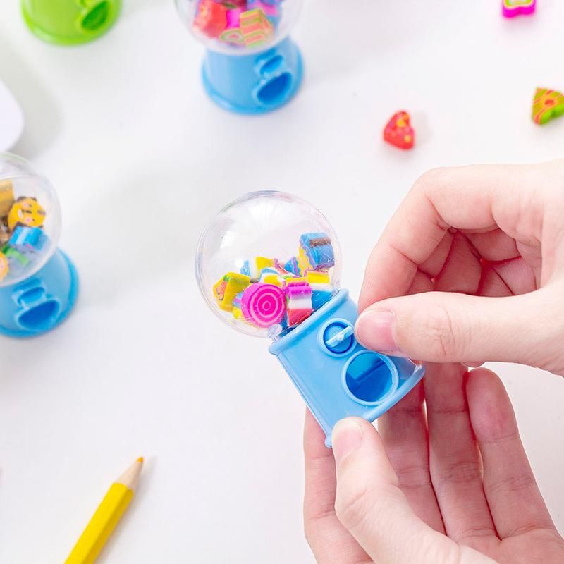 Mini Fruit Gashapon Eraser Machine Eraser Dispenser Kids Stationary School Supplies Children Gift