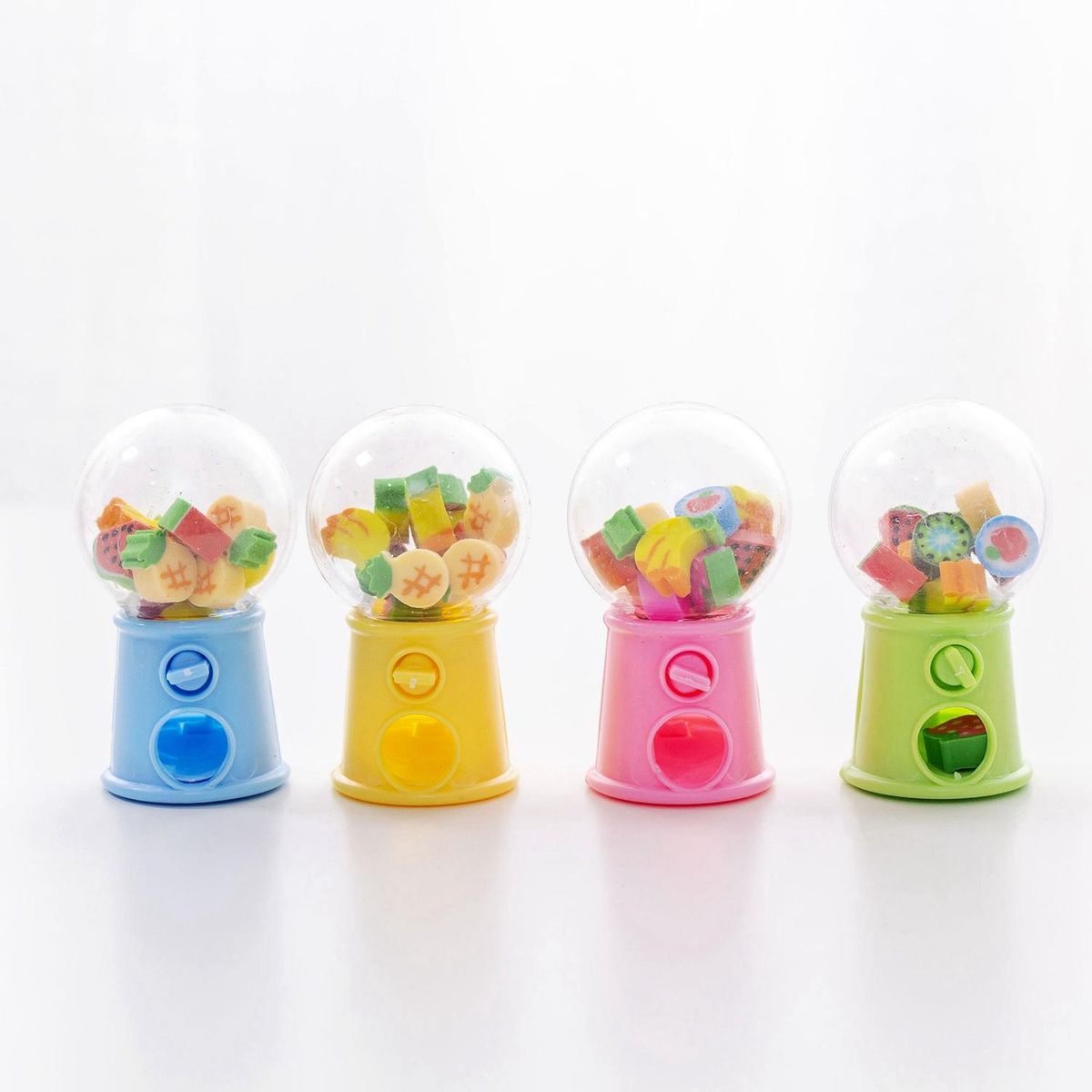 Mini Fruit Gashapon Eraser Machine Eraser Dispenser Kids Stationary School Supplies Children Gift