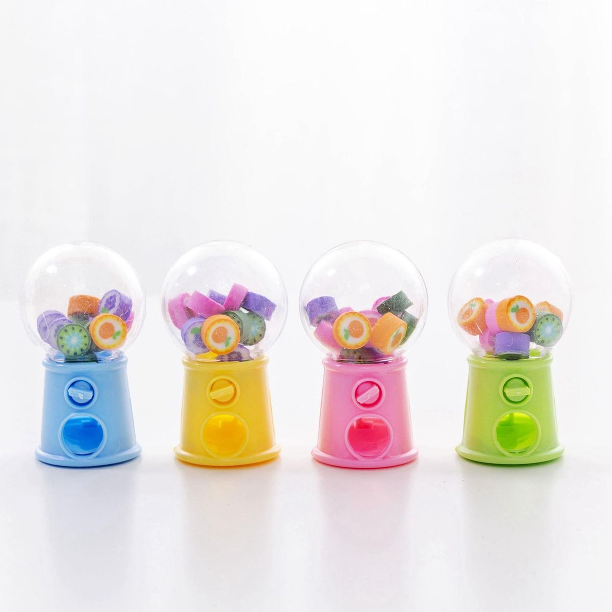 Mini Fruit Gashapon Eraser Machine Eraser Dispenser Kids Stationary School Supplies Children Gift