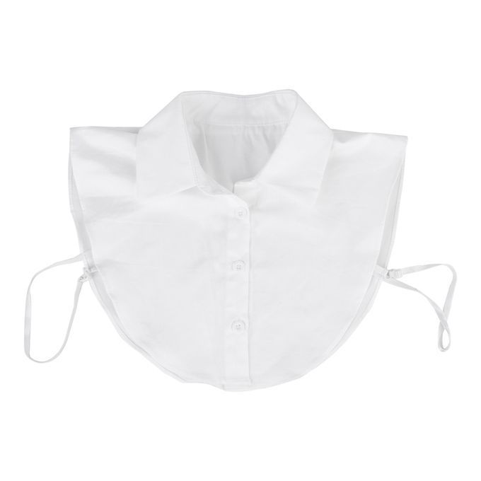 2/set Women's Detachable Collar Button Up Half Shirt Dickey Black
