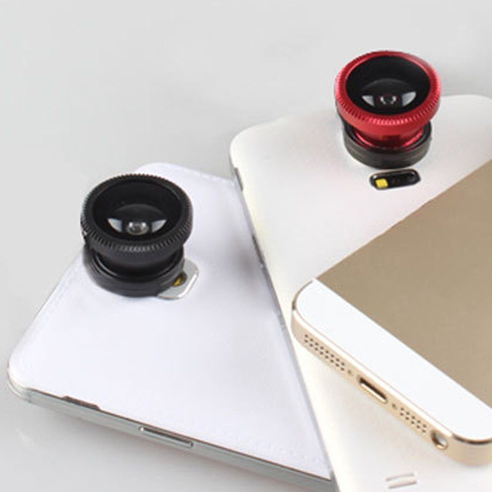 3-in-1 Multifunctional Phone Lens Kit Fish Lens+ro Lens + Wide Angle Lens
