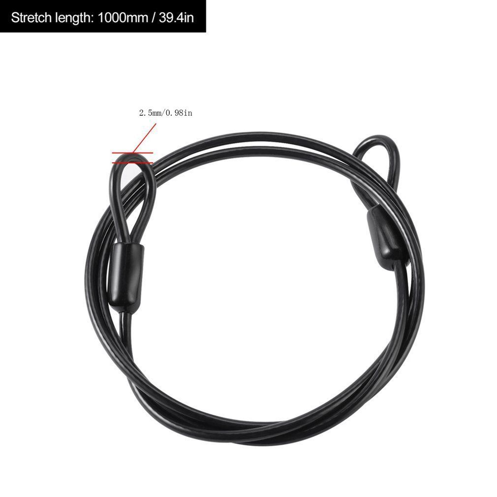 Cable Steel Wire Rope 100cm For Outdoor Sports Bike Lock Bicycle Cycling