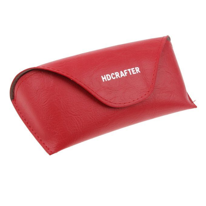 Portable Eye Glasses/Sunglasses Case Cover Pouch With Cleaning Red