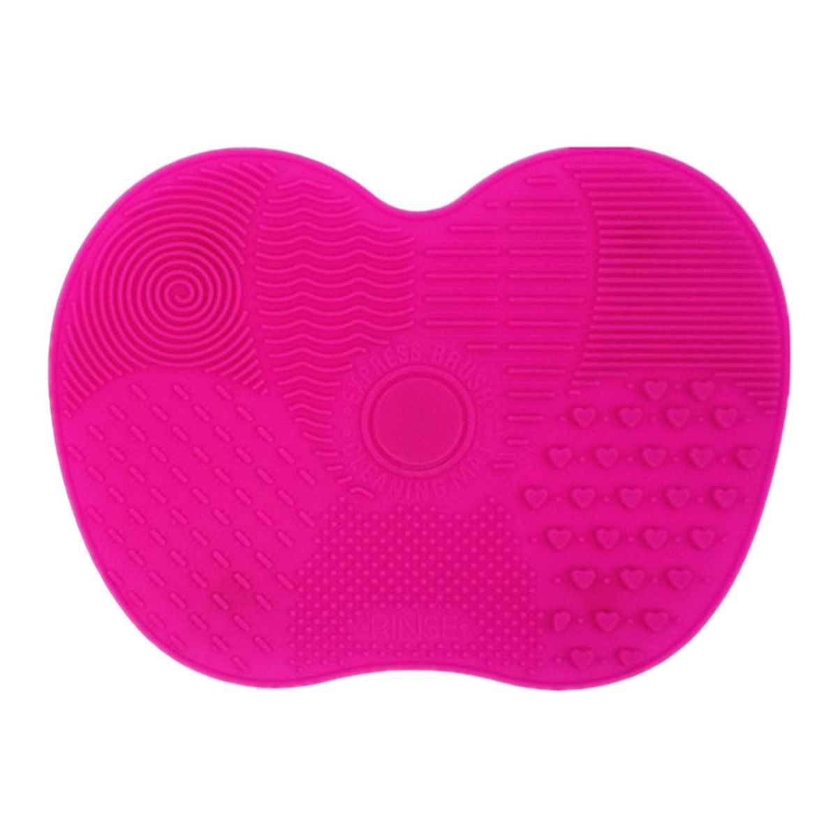 Makeup Brush Cleaner Pad With Suction Cups Scrubber  Red