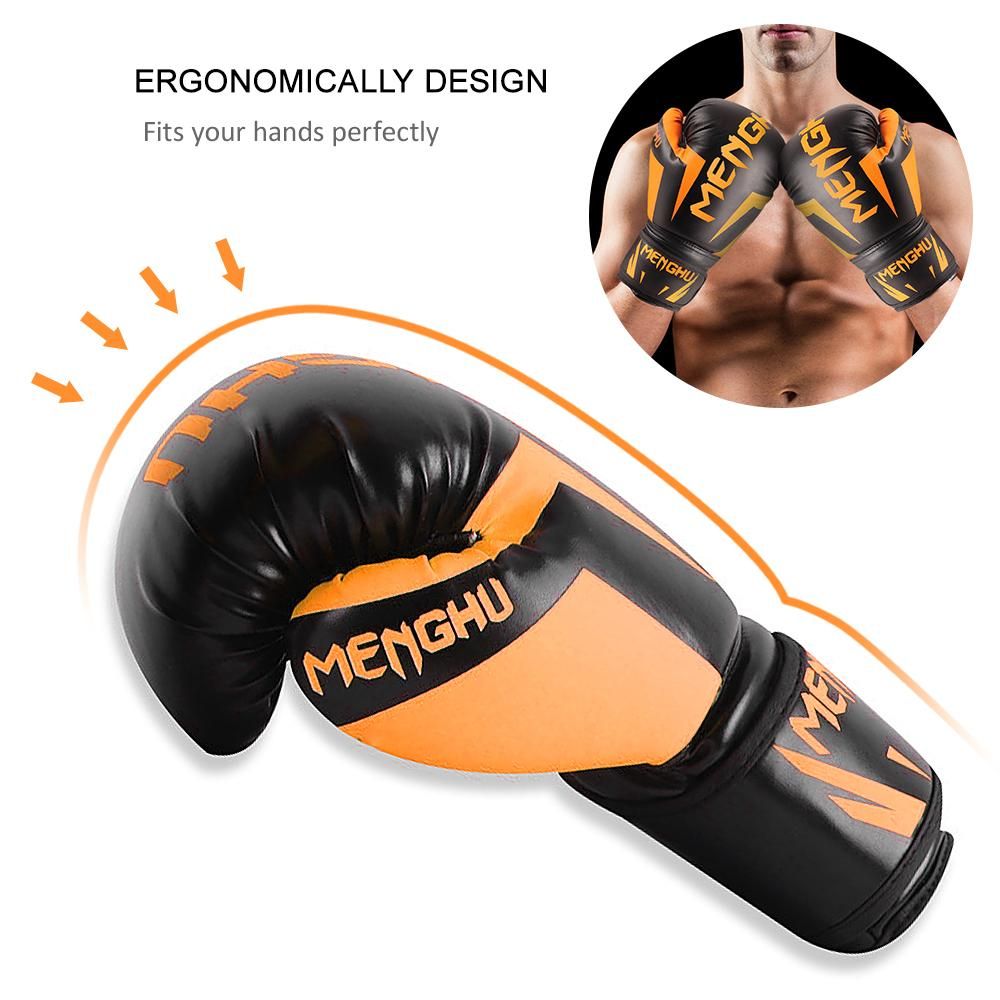 Boxing Gloves with Wrist Support Straps Kick Boxing Muay Thai Punching Training Bag Gloves Adjustable Handwraps Outdoor Sports Mittens Boxing Practice Equipment for Punch Bag Sack Boxing Pads