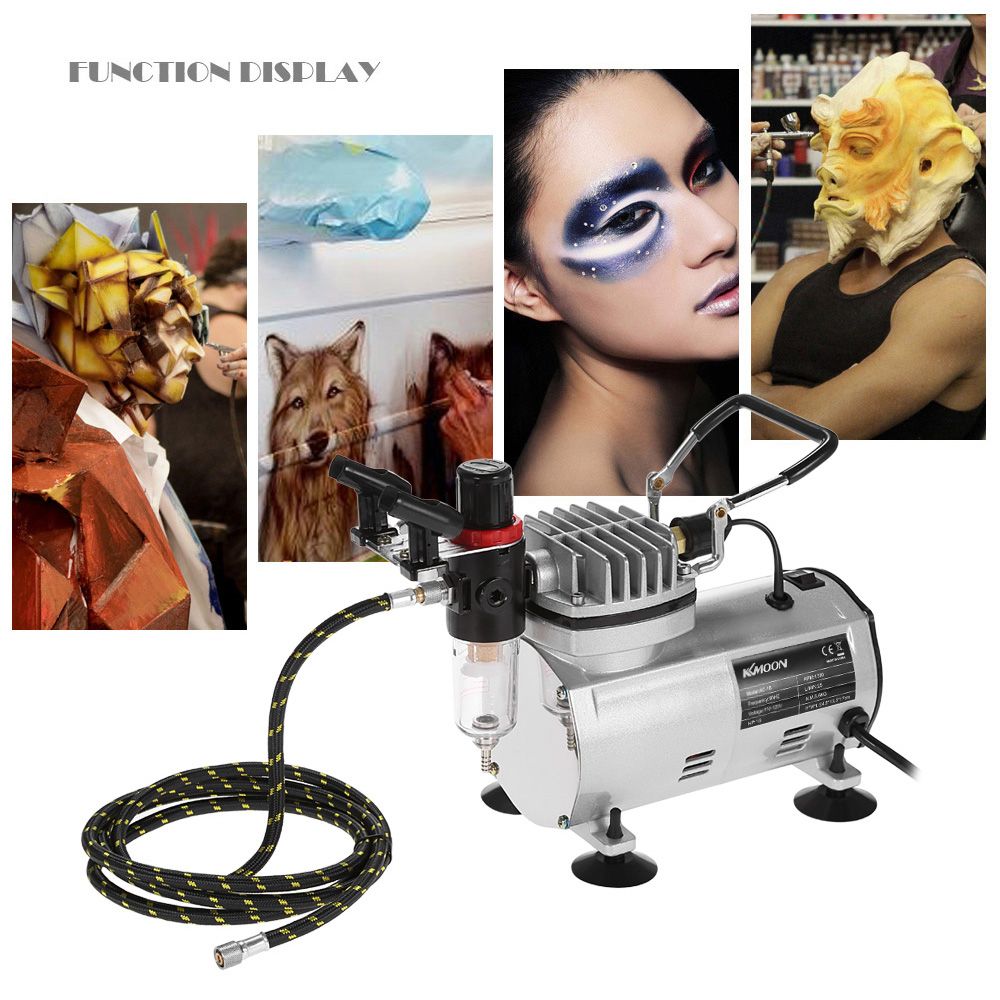 KKmoon Professional Airbrush Kit With Air Compressor Hobby