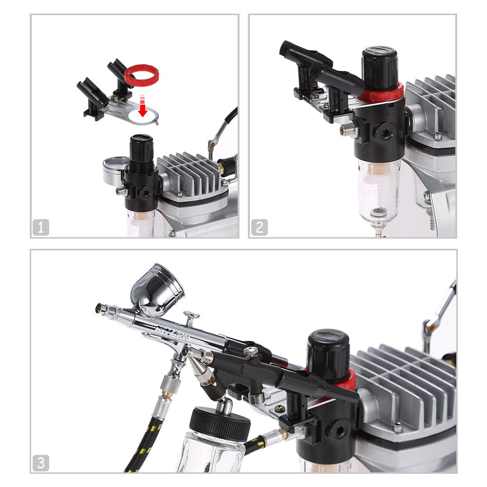 KKmoon Professional Airbrush Kit With Air Compressor Hobby