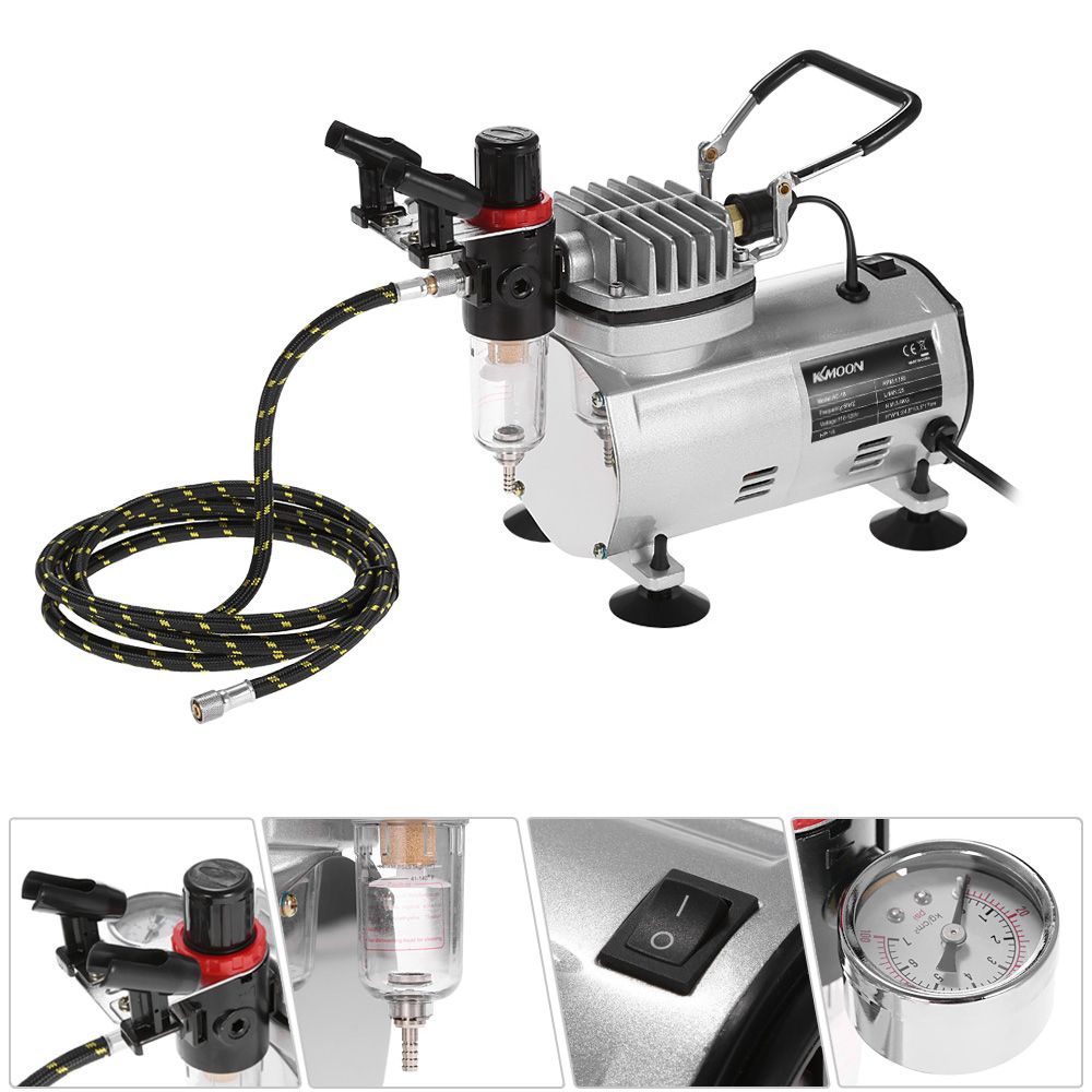 KKmoon Professional Airbrush Kit With Air Compressor Hobby