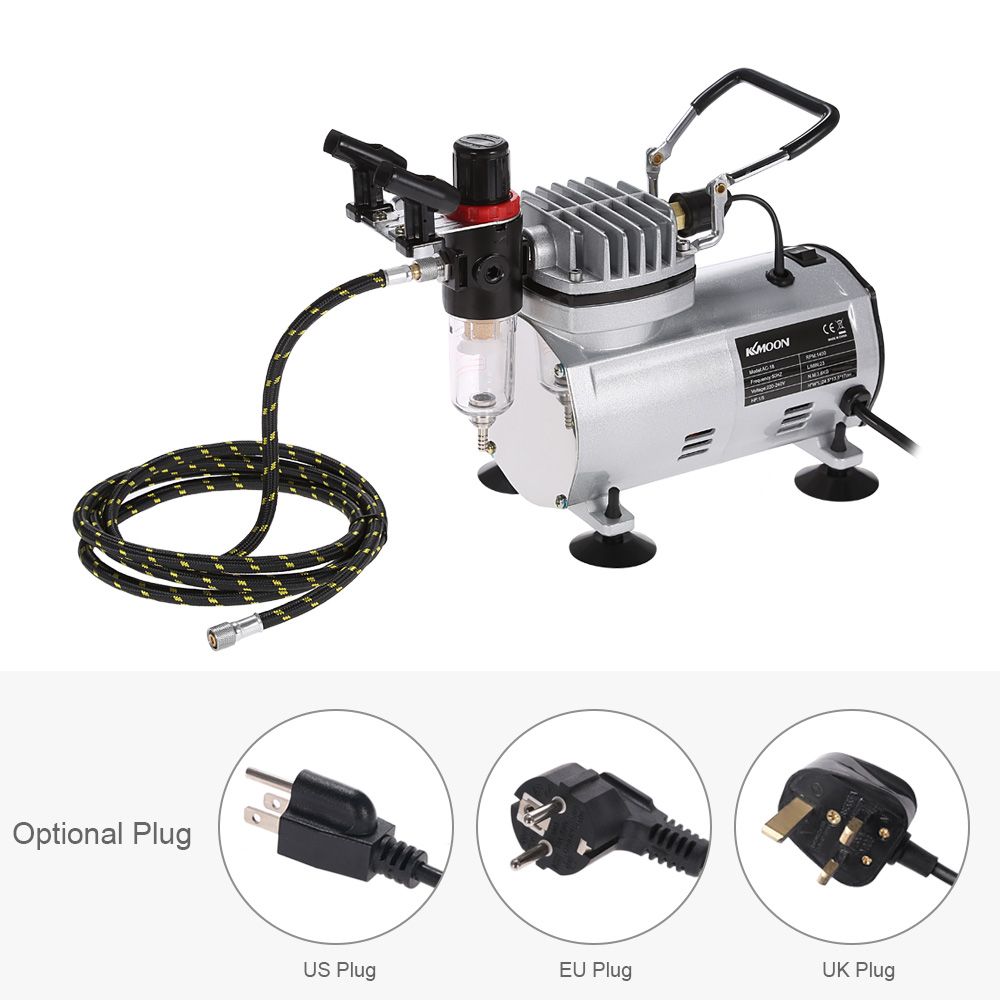 KKmoon Professional Airbrush Kit With Air Compressor Hobby