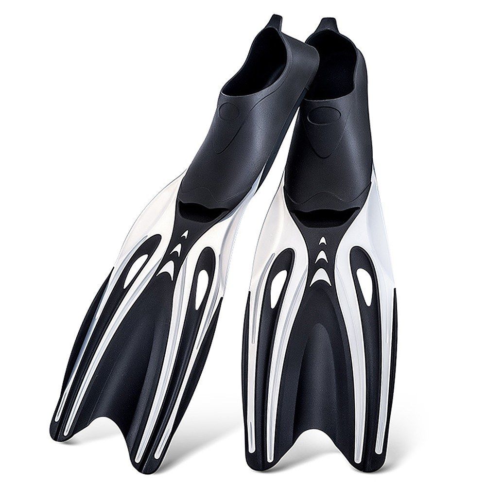 Adult Long Snorkeling Fins Full Foot Pocket Flippers Light