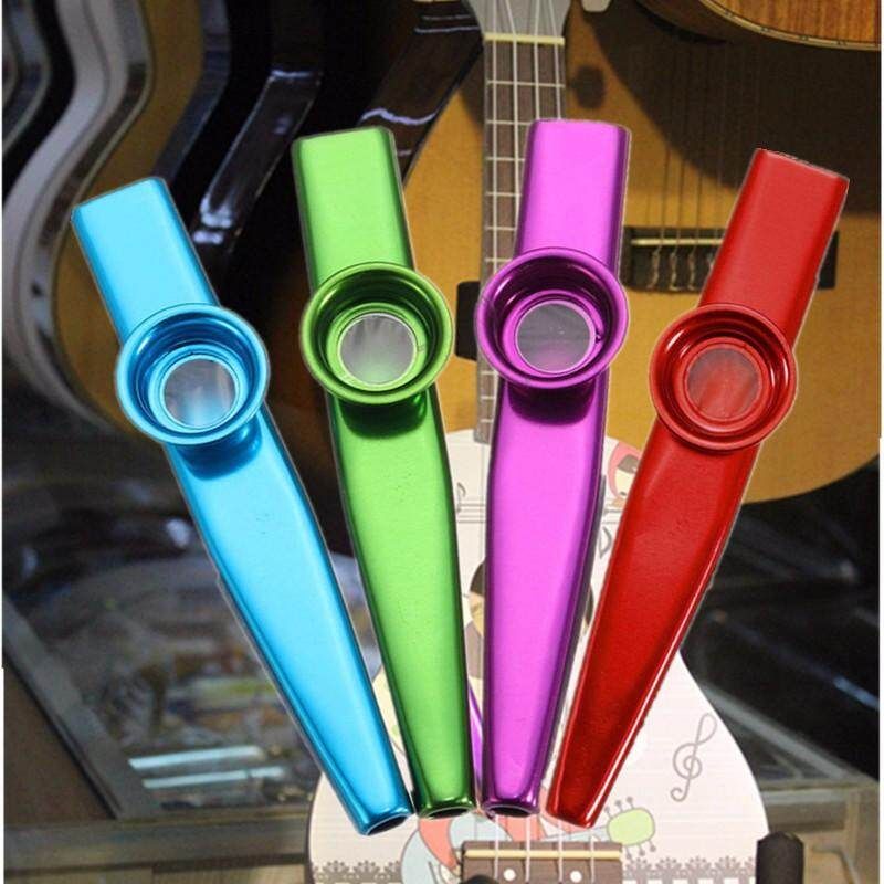 Kazoo Aluminum Alloy Metal Flute Diaphragm Gift For Musical Lovers Purple Green
