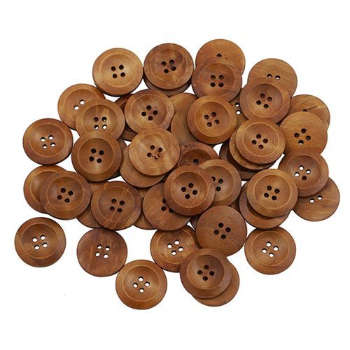 100pcs Brown Size 12.5mm Clothes Button Round DIY Crafts & Children's Manual Button For Clothes