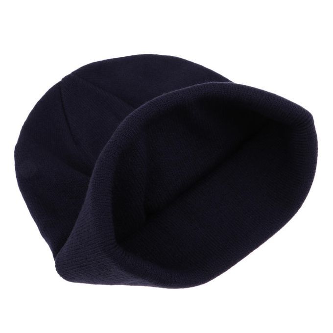 Warm Comfortable Dive Flag/Diver Down Knit Beanie Hat   Navy Blue 2