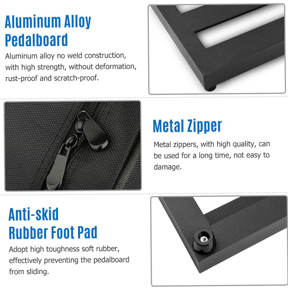 Medium Size Guitar Effect Pedal Board Aluminum Alloy