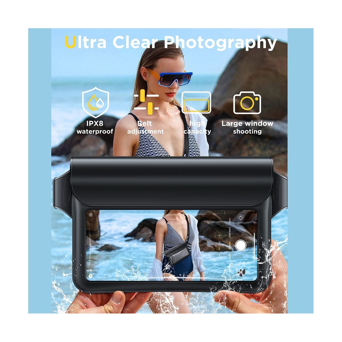 Waterproof Phone Pouch Bag, Keep Your Phone and Valuables
