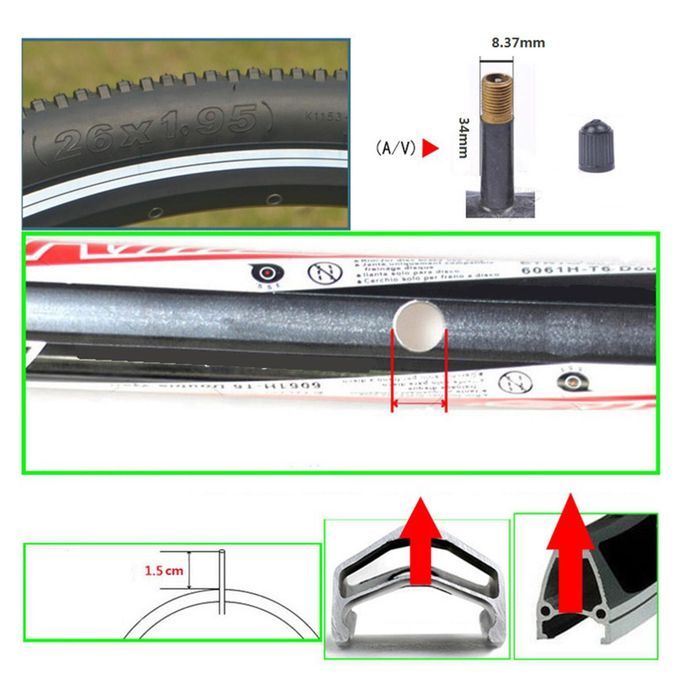 2xBike Inner Tube 16/12/20/26'' 700c Schrader Valve Tire Tubes 16x1