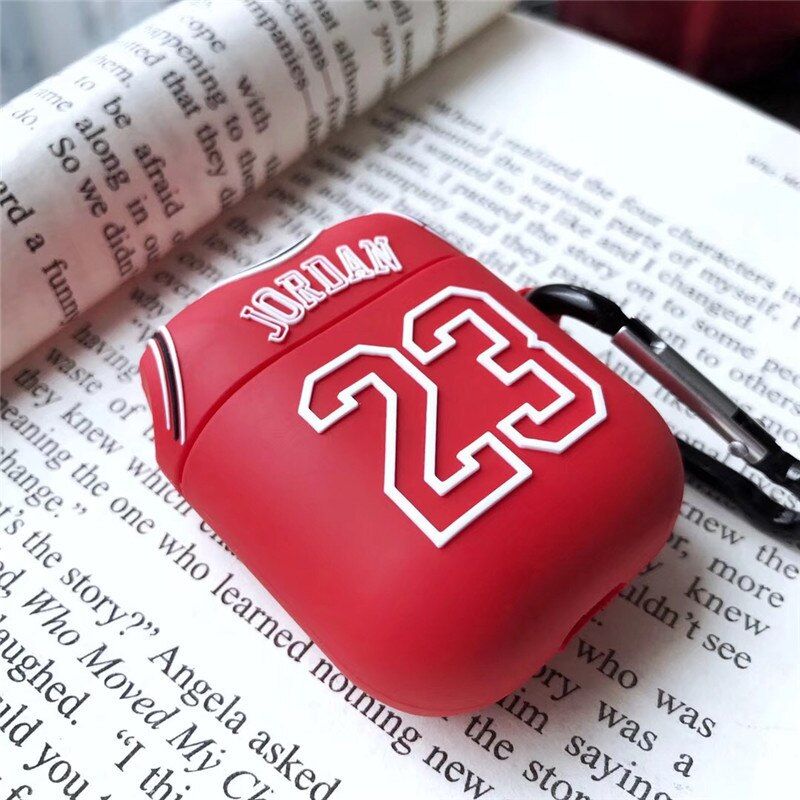 Chicago Bull 23 Jordan Soft Silicone Earphone Case For AirPods 2 Protection Wireless Bluetooth Headset Cover For