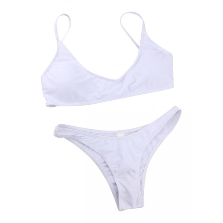 Womens Swimsuit Two Piece Bathing Suits Elastic Sleeveless Bikini Sets