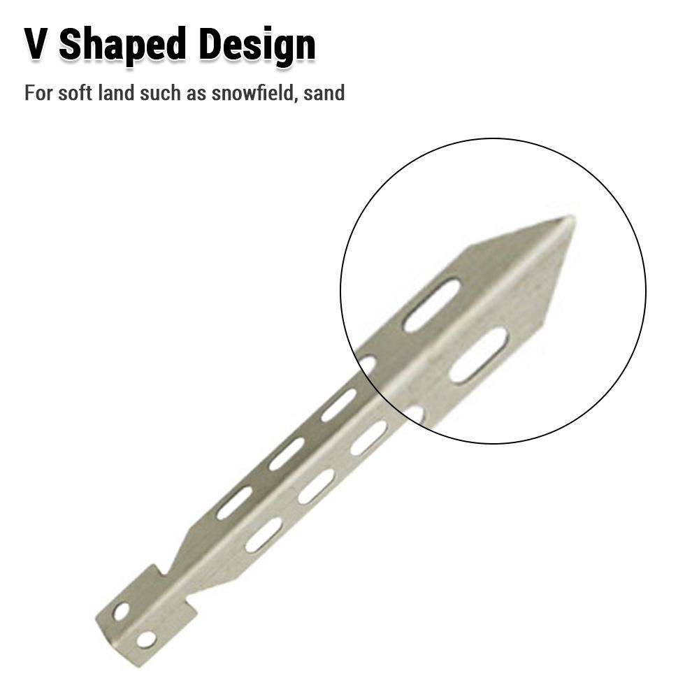Tent Stakes Tent Nails V Shaped Design Outdoor Tent Accessories Stainless Steel Ground Nails
