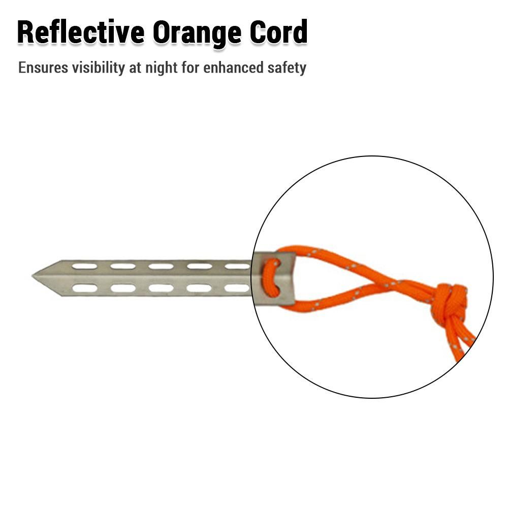 Tent Stakes Tent Nails V Shaped Design Outdoor Tent Accessories Stainless Steel Ground Nails