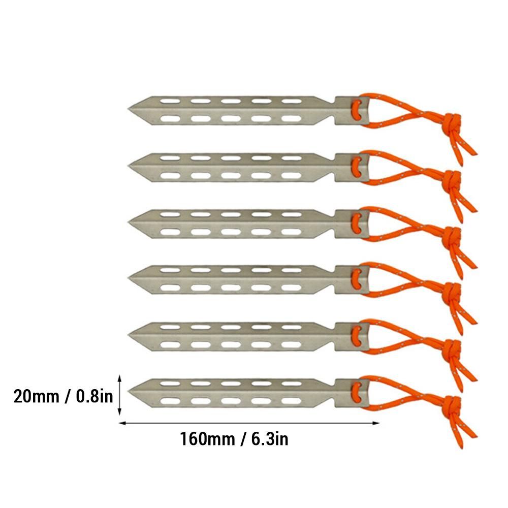 Tent Stakes Tent Nails V Shaped Design Outdoor Tent Accessories Stainless Steel Ground Nails