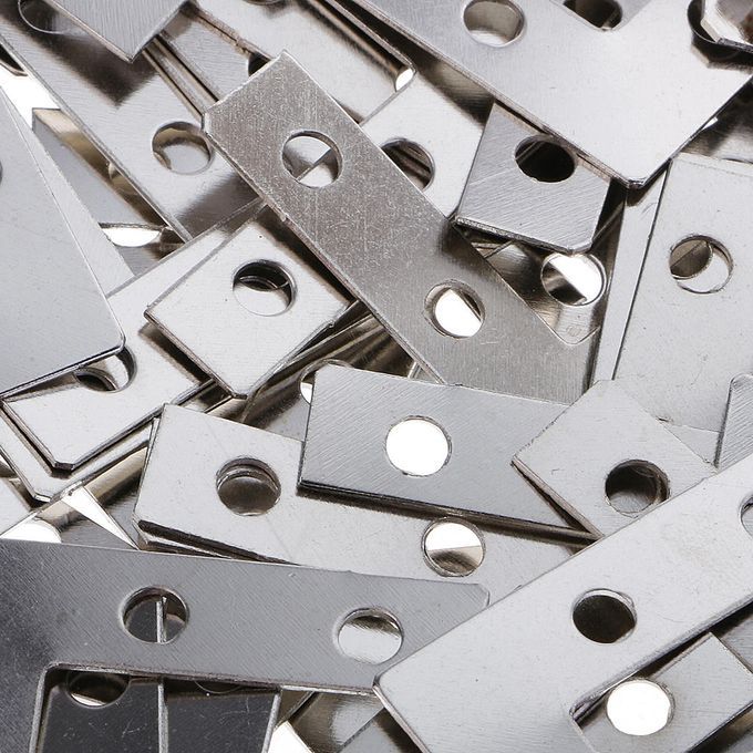 100x Metal L Shape Corner Brace Plate Flat Angle Bracket Picture Frame