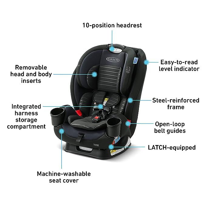 Tri-Ride 3 In 1 Convertible Baby Car Seat, Kipling 0-5yrs