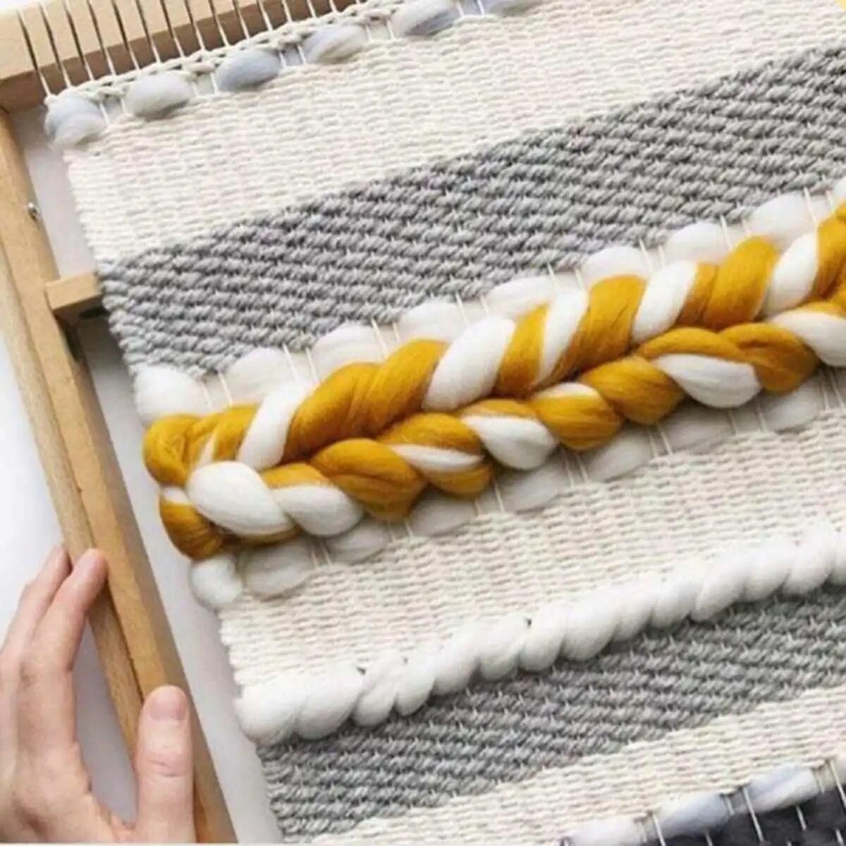 Multifunctional DIY Wooden  Weaving Loom Hand Knitting Toys Sewing Accessories Embroidery Woven Set