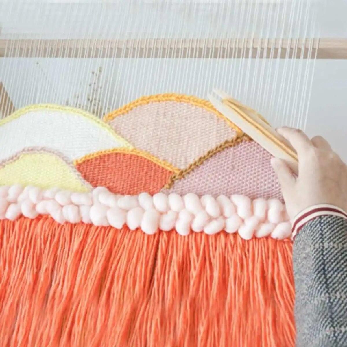 Multifunctional DIY Wooden  Weaving Loom Hand Knitting Toys Sewing Accessories Embroidery Woven Set
