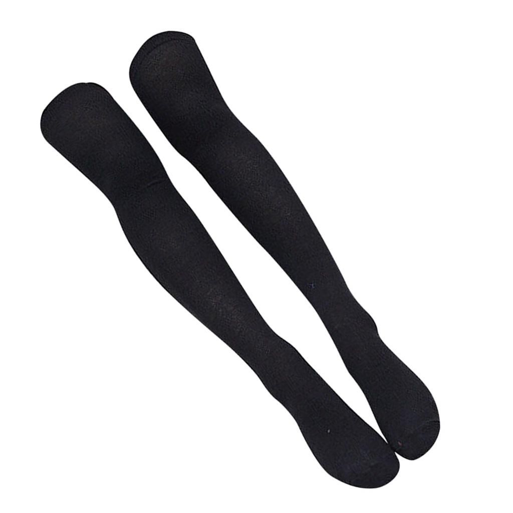 Women Hot Solid Thigh High Socks Over Knee Stocking School Black