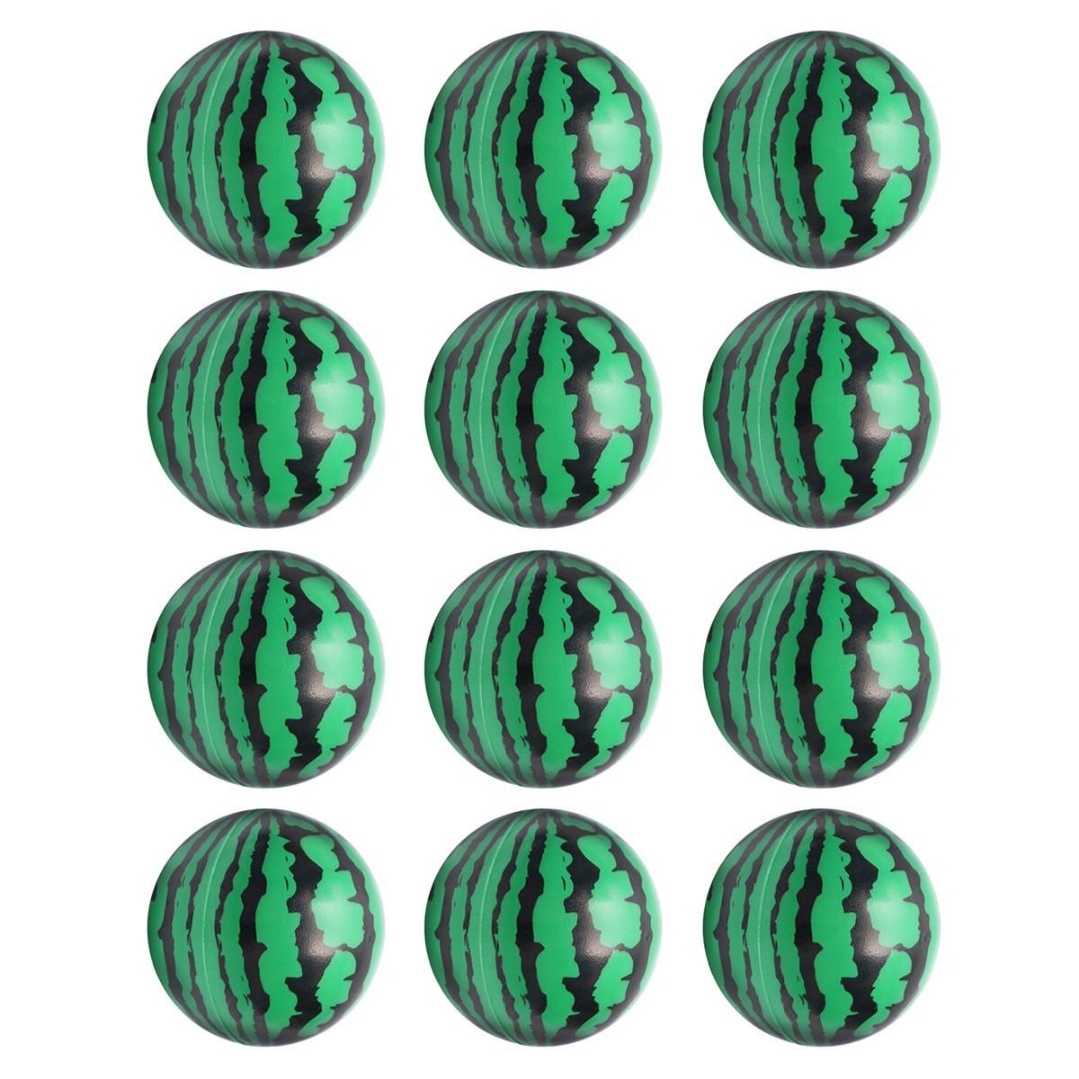 12 Pcs 6.3Cm Green Melon Foam Ball Squeeze Stress