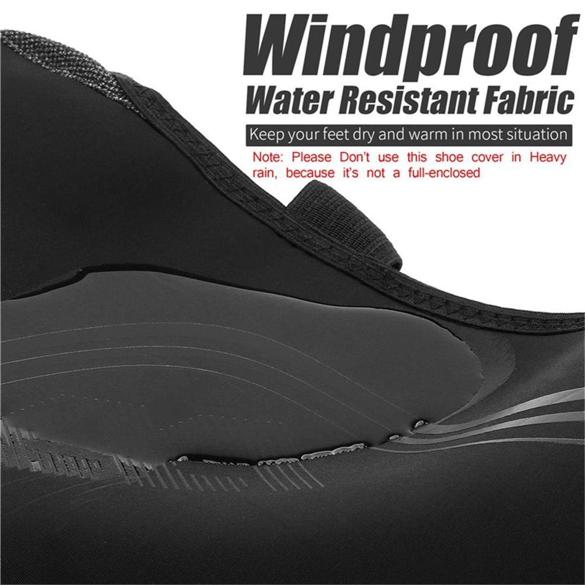 Winter Cycling Shoes Cover Waterproof Windproof Bike Shoes Cover Non-slip Zippered Overshoes with Fleece Lining Rain Shoes Cover Protector Reflective MTB Road Bike Shoe Covers Easy Wear on Take Off