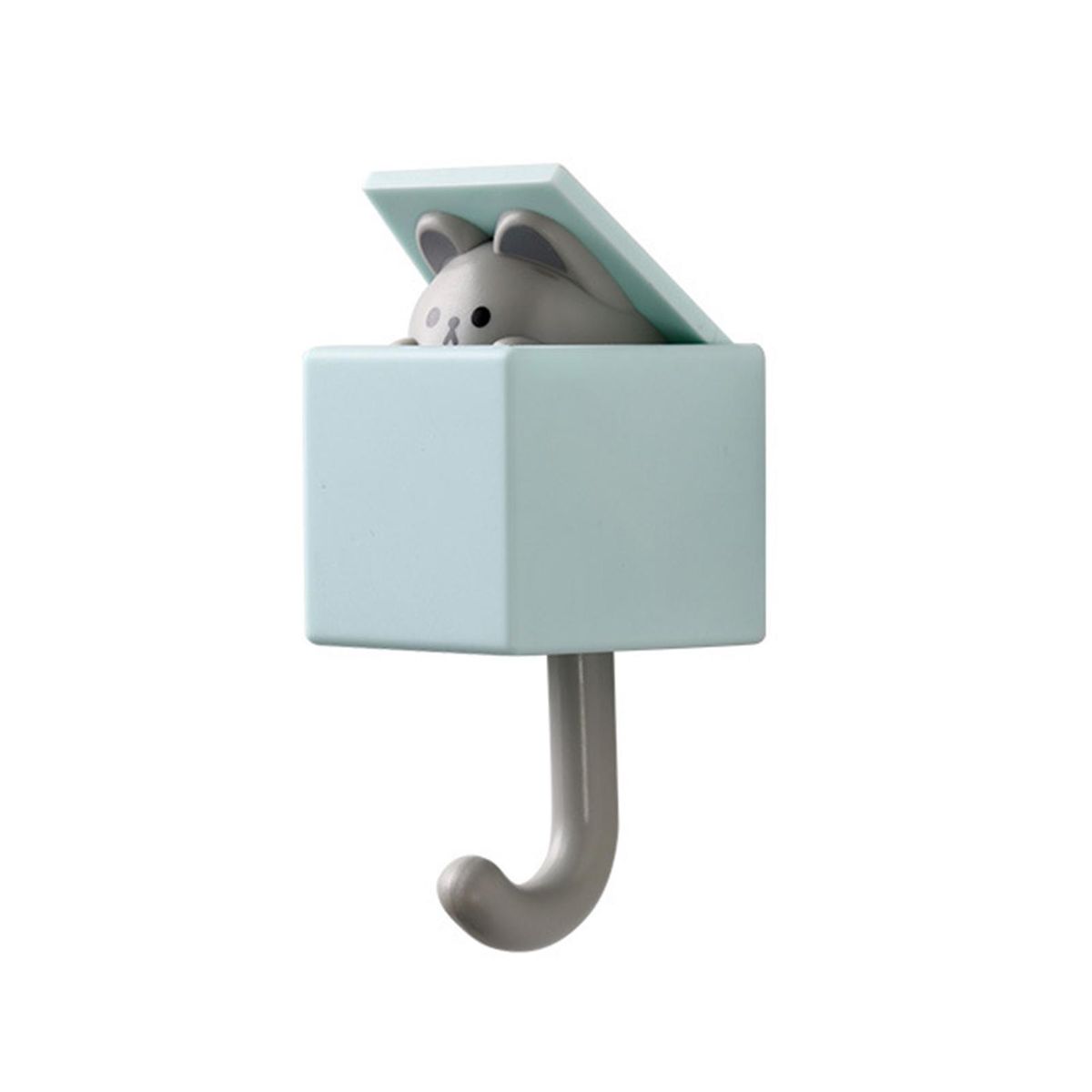 Storage Hook Lovely Cat Chick Design Traceless Keychain Holder Hook Blue