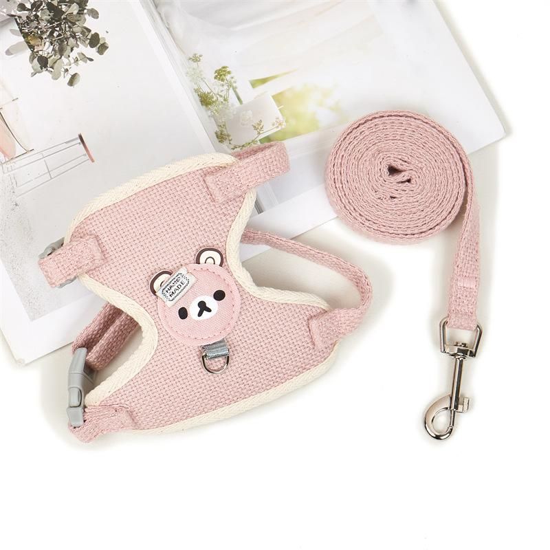 XS Teacup Dog Strap Leash Small Pet Cat Bunny Collar Chest Strap Dog Rope Maltese Chihuahua Puppy Leash Ultra Small Pet Harness