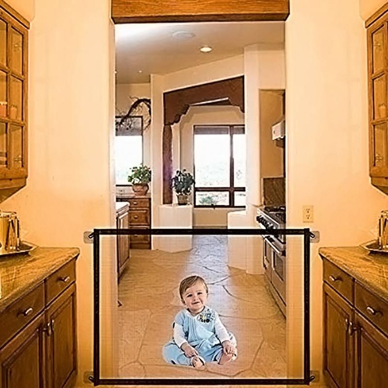 Gate Portable Folding Mesh Fencing Gate Protection Indoor and Outdoor Safe and Pets