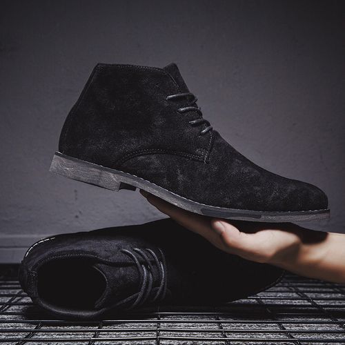 Boots Men High Quality Chelsea Boots Men Handmade Suede Leather Boots Men Shoes Ankle Boot Black
