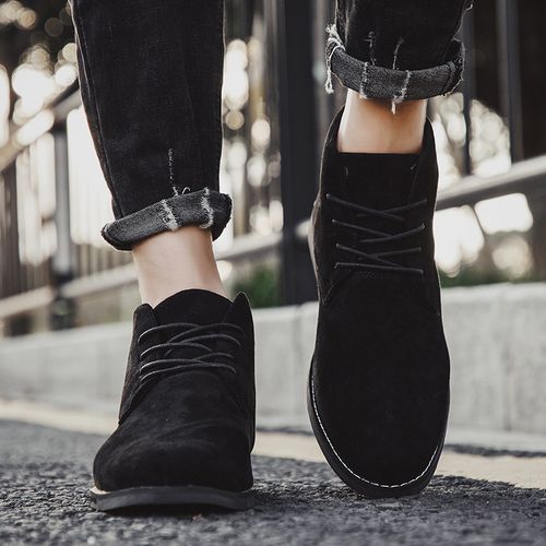 Boots Men High Quality Chelsea Boots Men Handmade Suede Leather Boots Men Shoes Ankle Boot Black