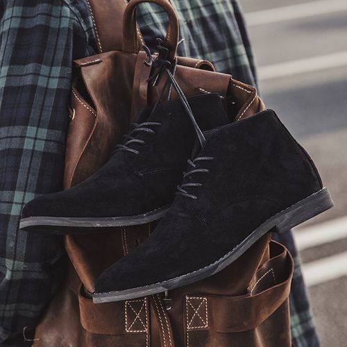 Boots Men High Quality Chelsea Boots Men Handmade Suede Leather Boots Men Shoes Ankle Boot Black
